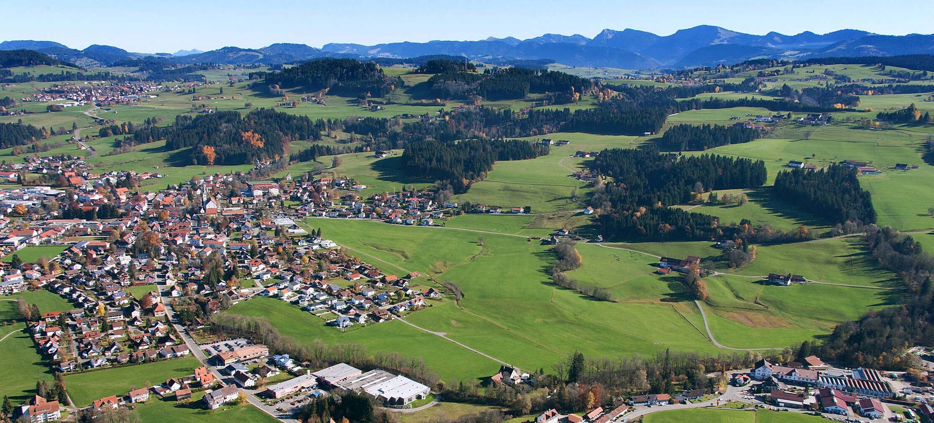Luftaufnahme Der Region Weiler Simmerberg